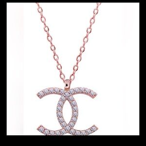Brand new , rare Rose Gold Crystal  Necklace, great for Holidays gift